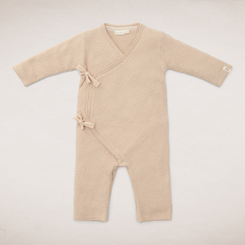 Knitted Wrap One Piece - Sand