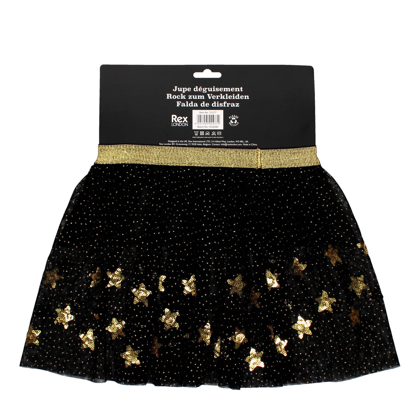 Children's skirt Tutu - Gold stars/ Halloween