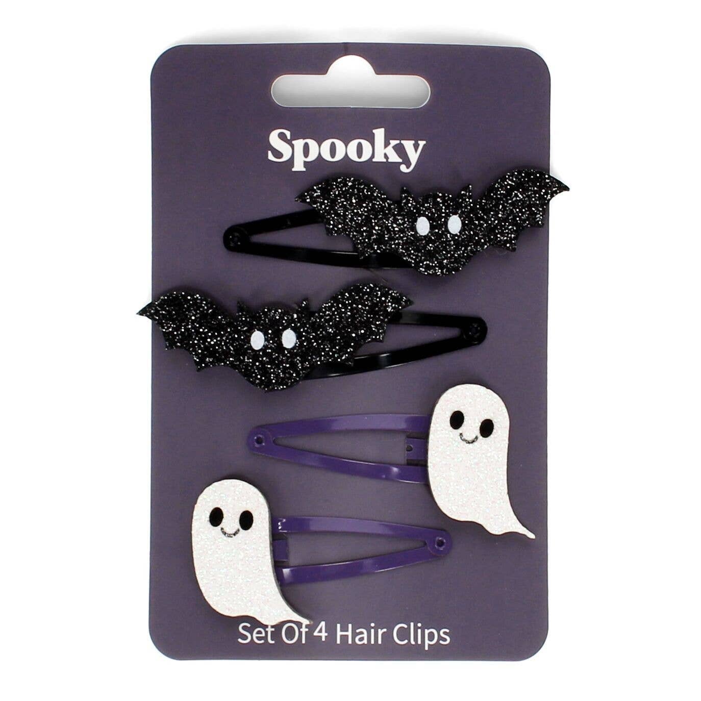 Glitter Hair Clips - Spooky Halloween