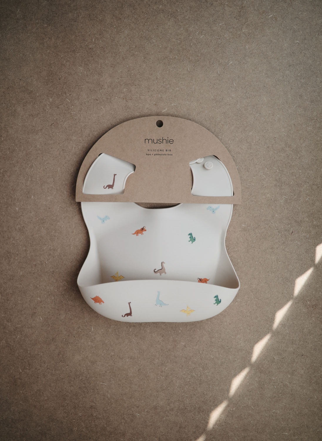 Dinosaur Mushie Silicone Bib - Wilf & Friends