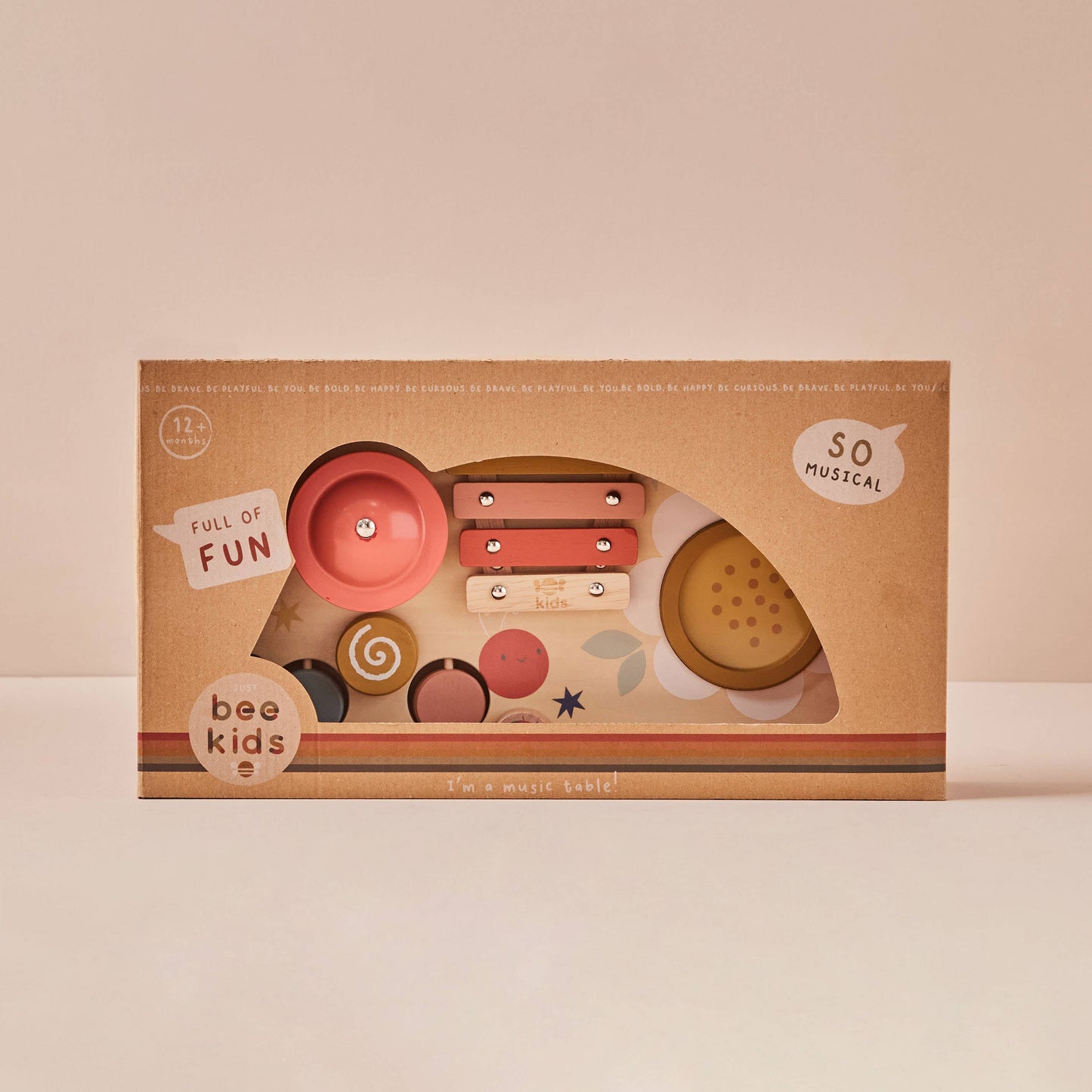 Just Bee Kids Wooden Table Top Music & Activity Table - Wilf & Friends