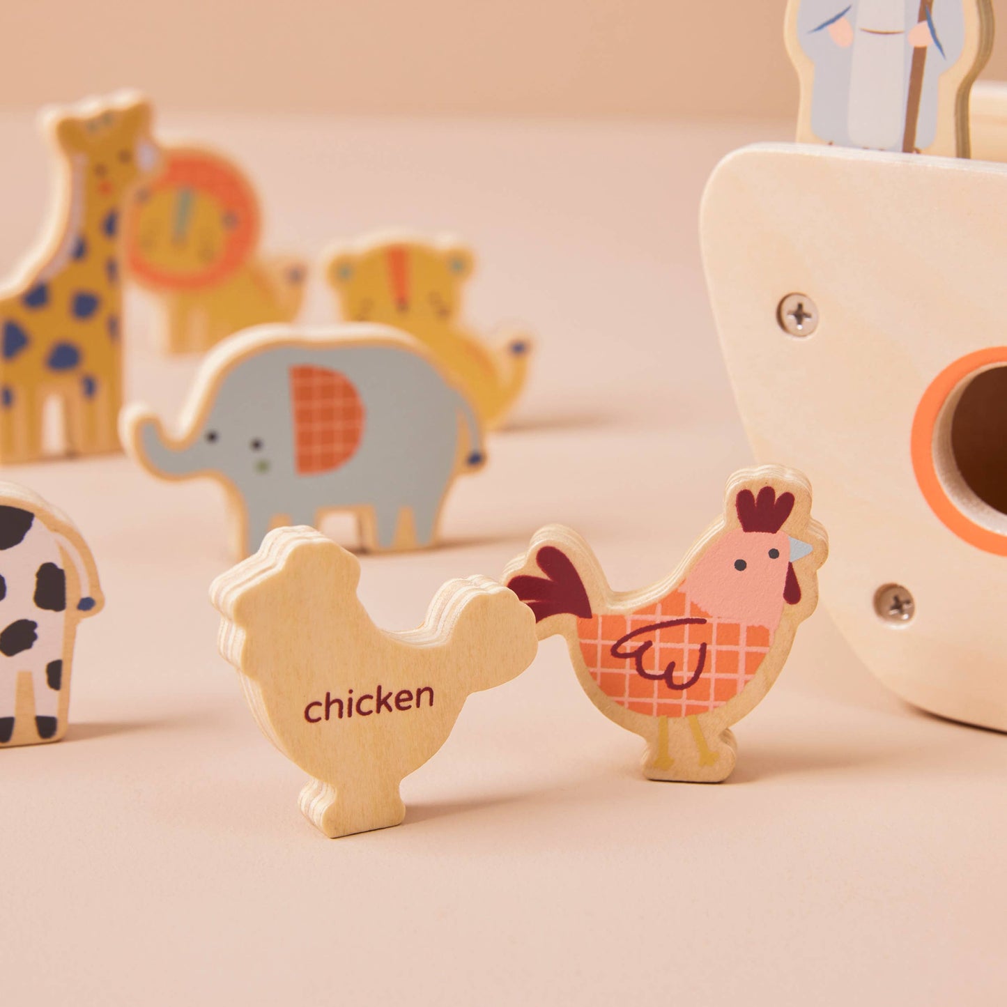 Just Bee Kids Wooden Noah's Ark Sorter Toy (FSC) - Wilf & Friends