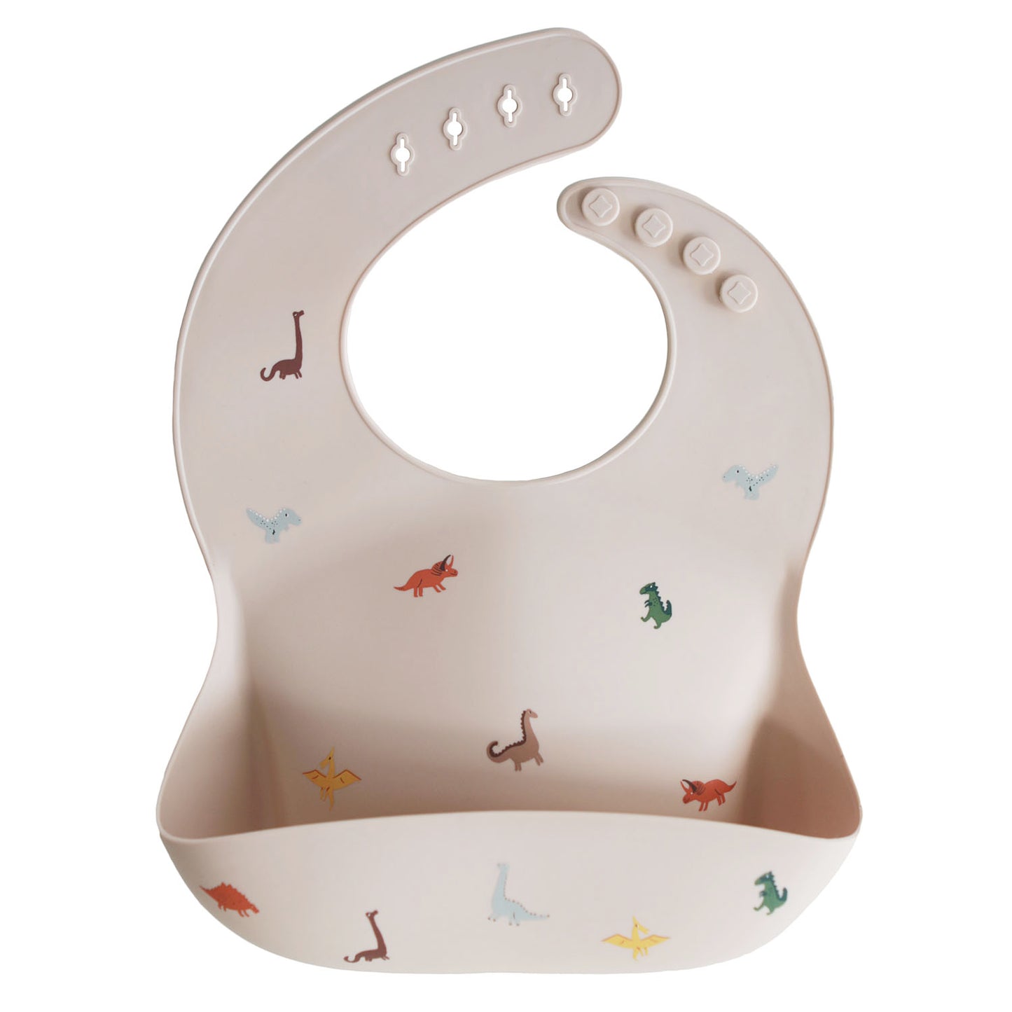 Dinosaur Mushie Silicone Bib - Wilf & Friends