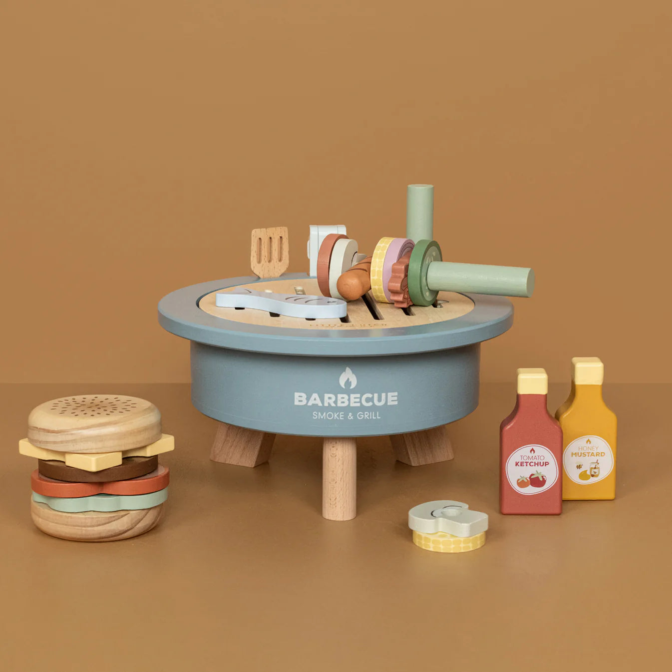 Little Dutch - Wooden Barbecue Toy Set - Wilf & Friends