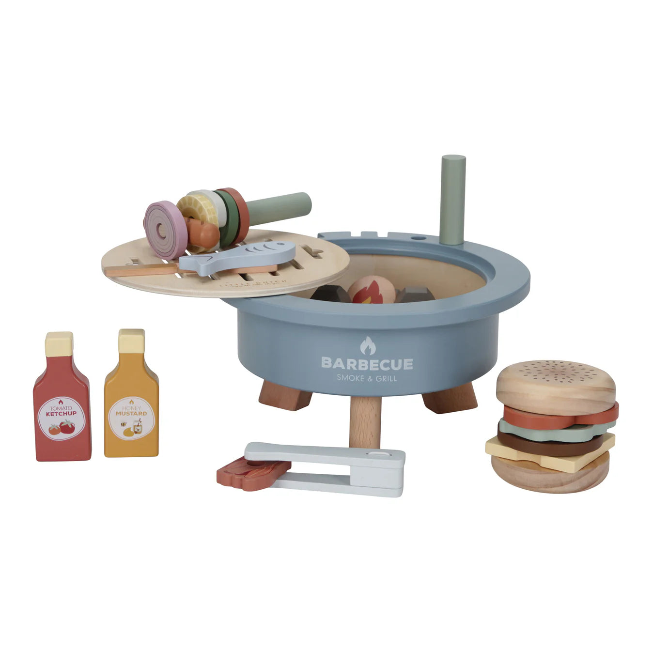 Little Dutch - Wooden Barbecue Toy Set - Wilf & Friends