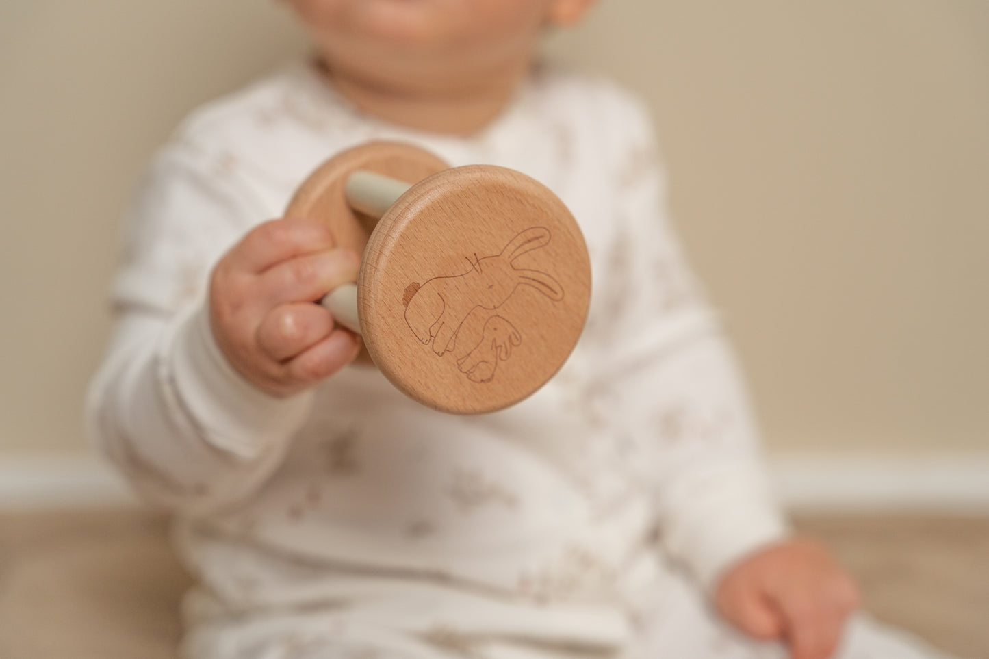 Little Dutch roller rattle - baby bunny - Wilf & Friends