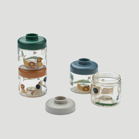 Liewood Dominique Baby Food Tritan Boxes 4-Pack All Together Sandy
