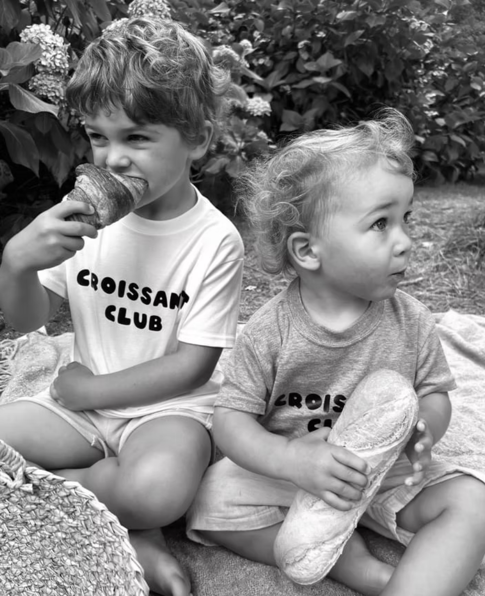 Croissant Club - White T-shirt - Wilf & Friends