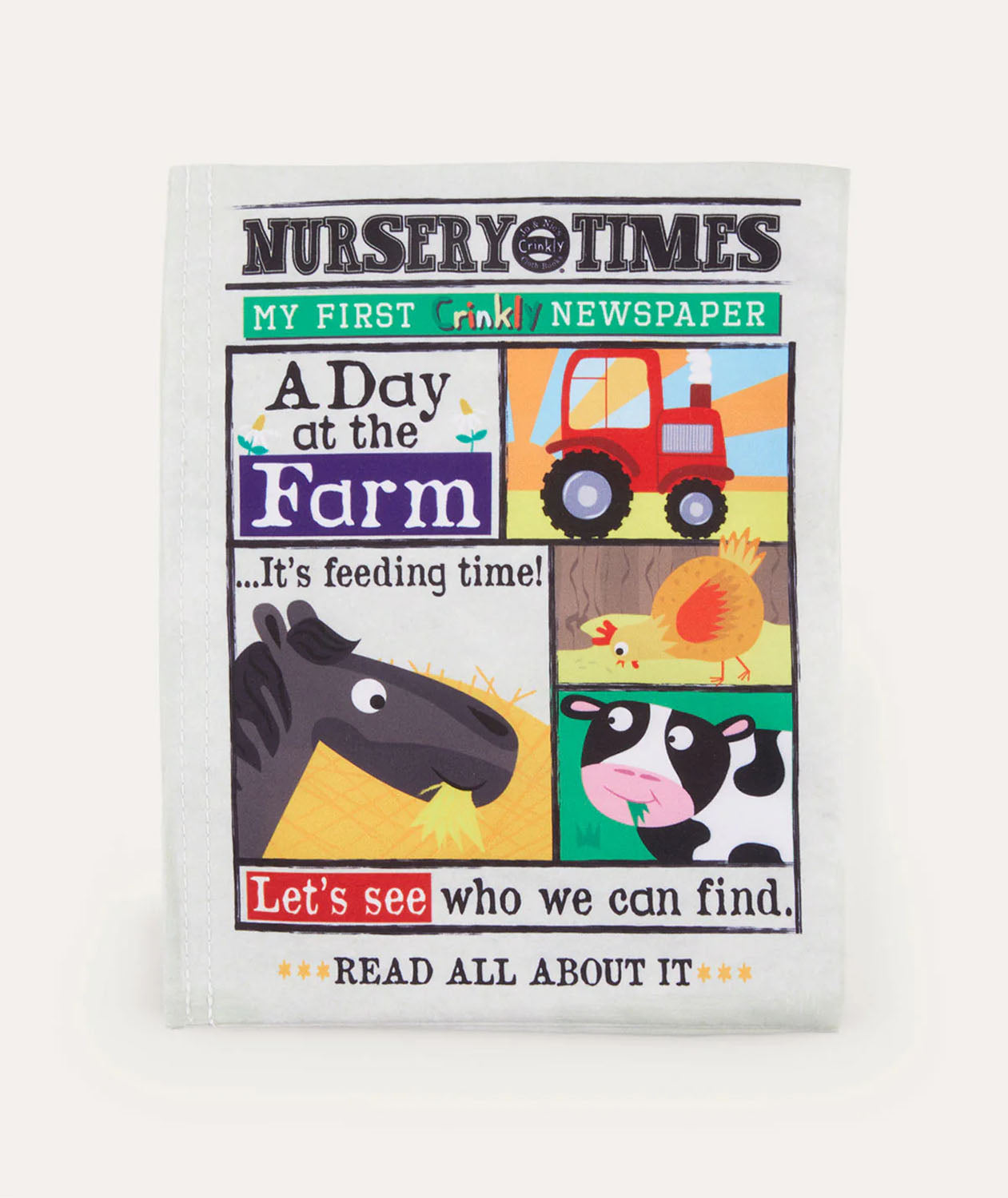 Crinkly newspaper (farm animals)