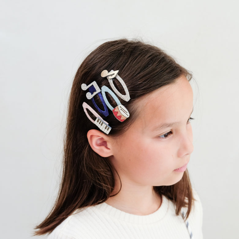 Mimi & Lula Music Clic Clac Hair Clips - Set of 4
