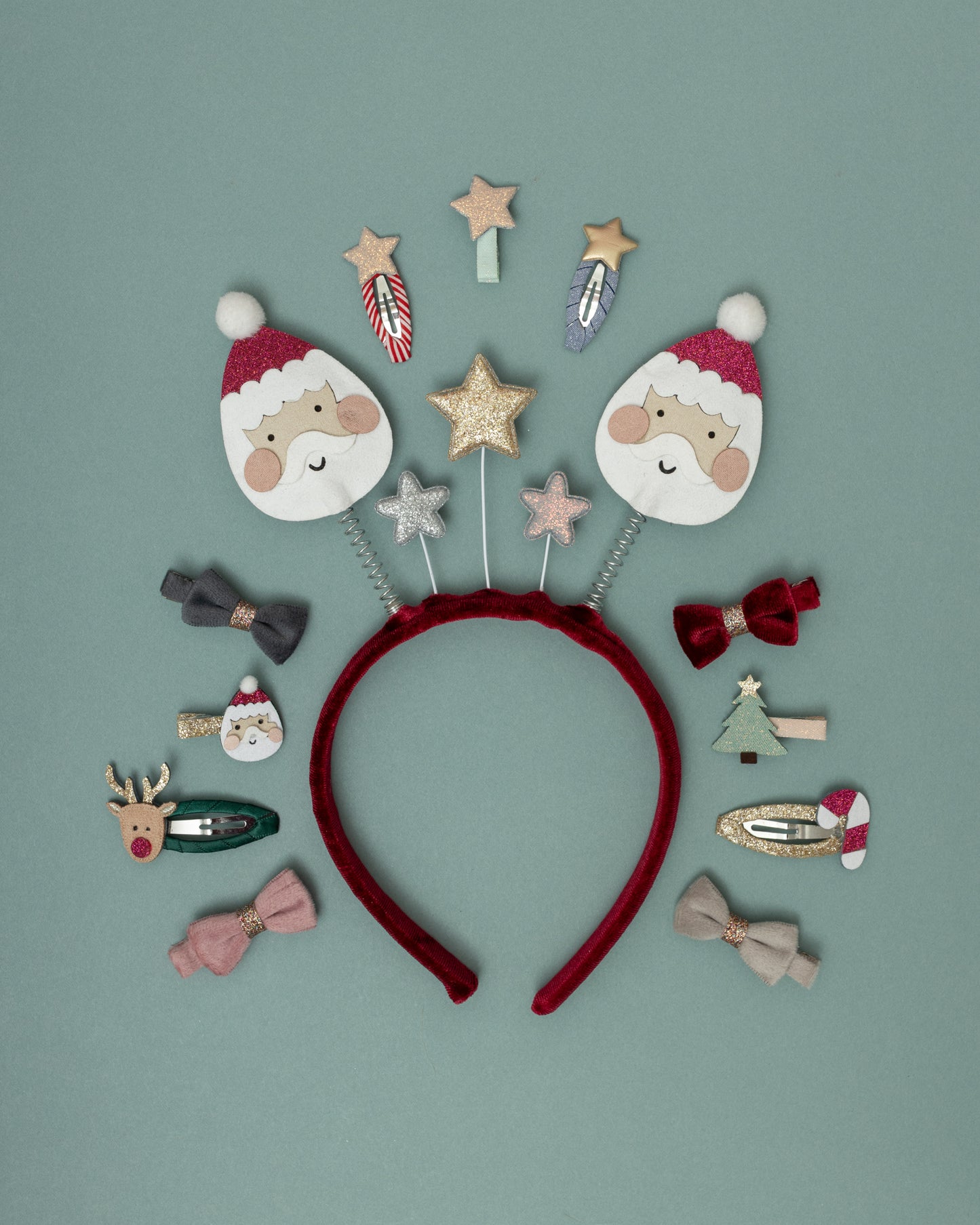 Mimi & Lula Santa & Rudolph Mini Clic Clacs - Set of 5