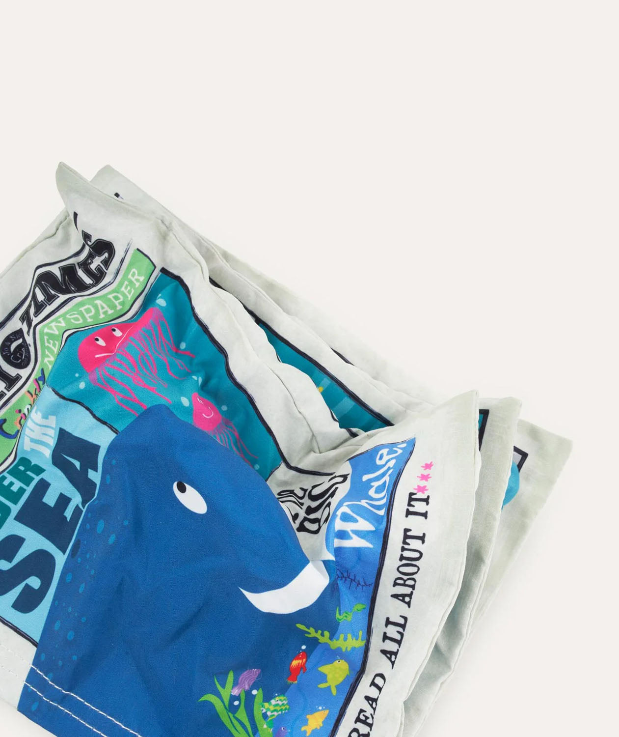 Crinkly newspaper (under the sea)
