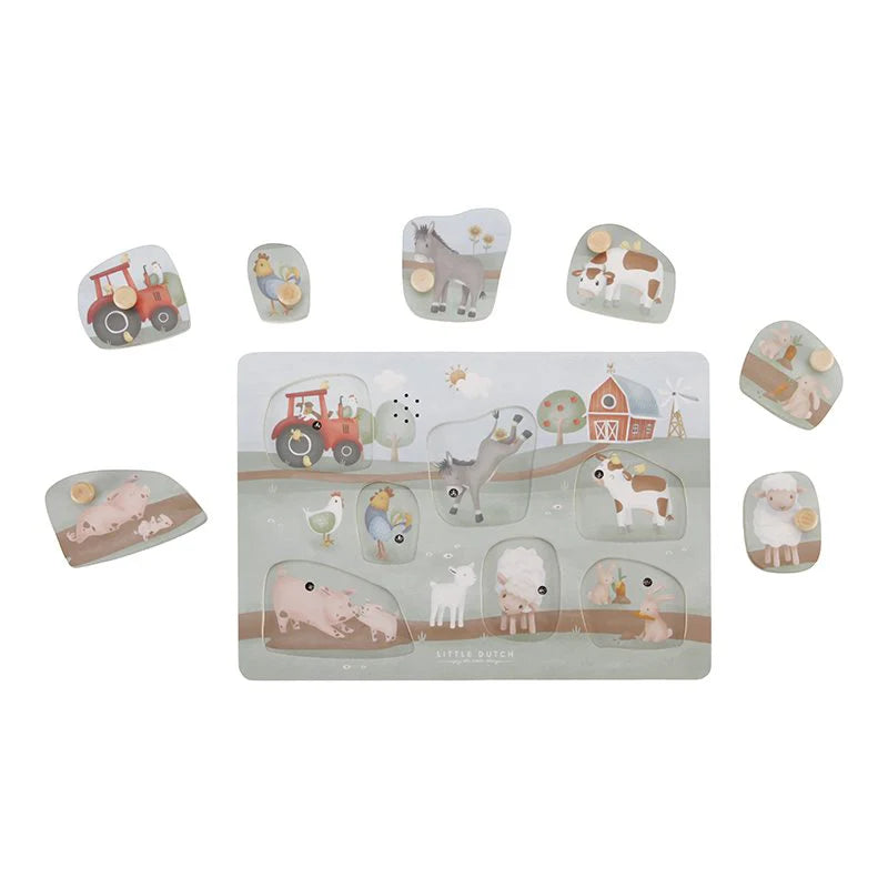 Little Dutch - Wooden Sound Puzzle FSC - Little Farm