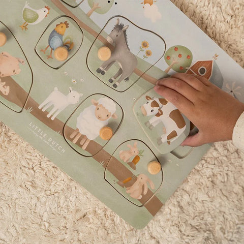 Little Dutch - Wooden Sound Puzzle FSC - Little Farm