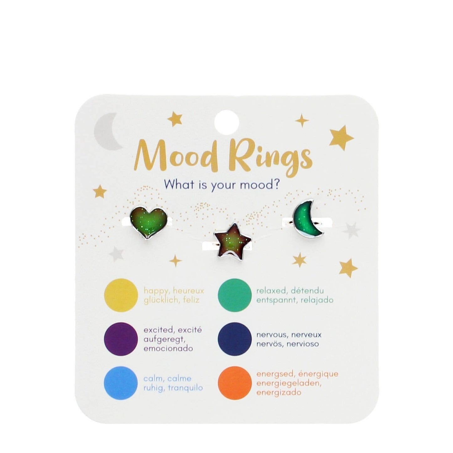 Mood Rings - Heart, Star & Moon