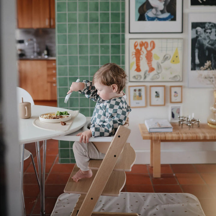 Long Sleeved Bib - Olive Check