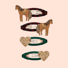 Mimi & Lula Horsey Clic Clac Hair Clips - Set of 4