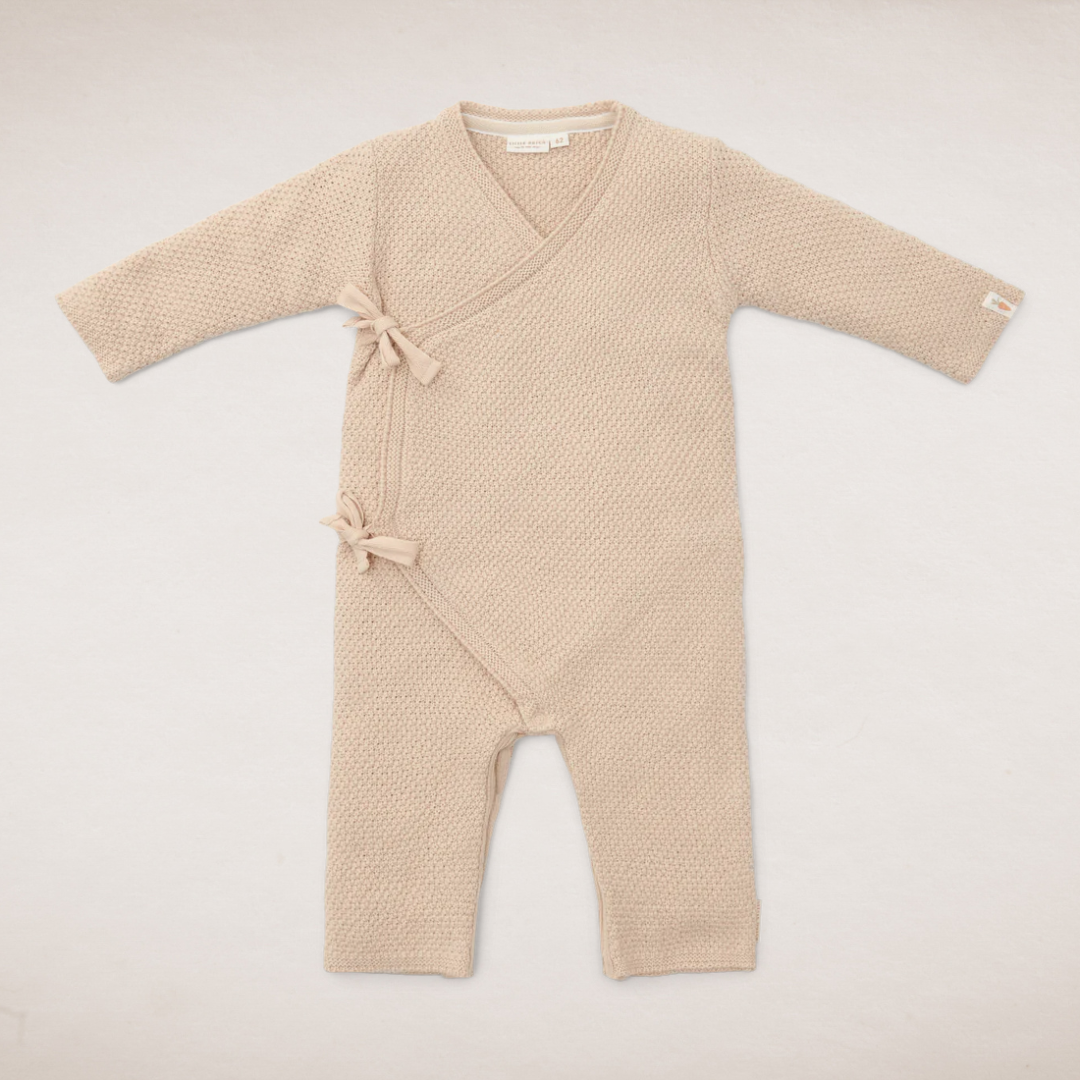 Knitted Wrap One Piece - Sand