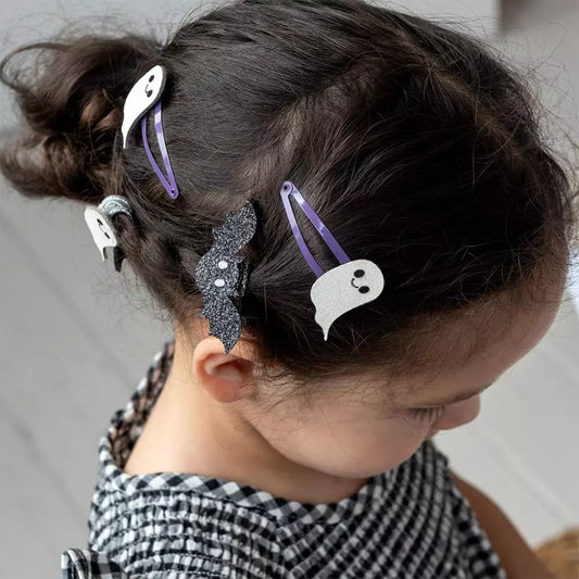 Glitter Hair Clips - Spooky Halloween