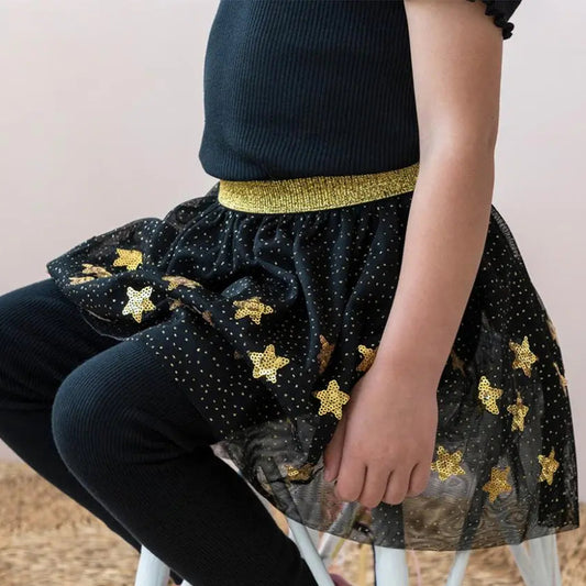 Children's skirt Tutu - Gold stars/ Halloween
