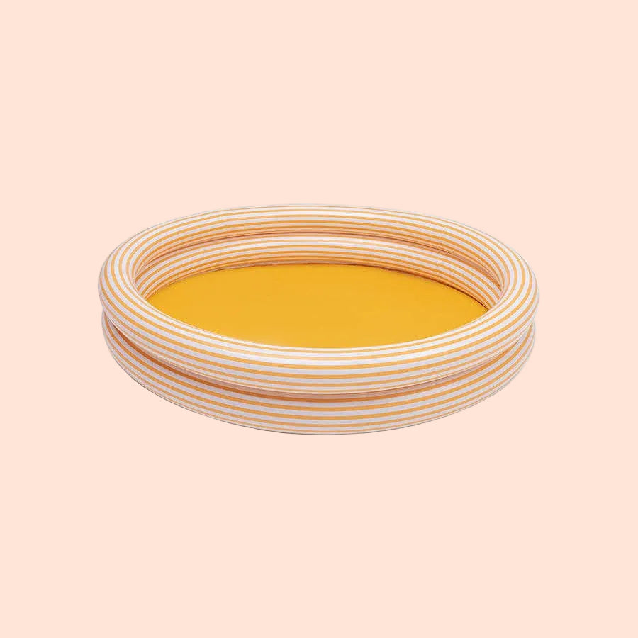Paddling Pool - Yellow/White Stripe - 100cm