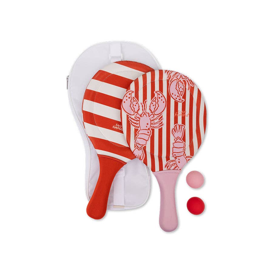 Beach Tennis Set - Pink/Red - Lobster Bay