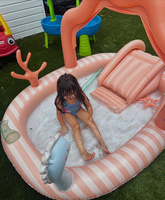 Mermaid Inflatable Adventure Pool - Pink/Multi