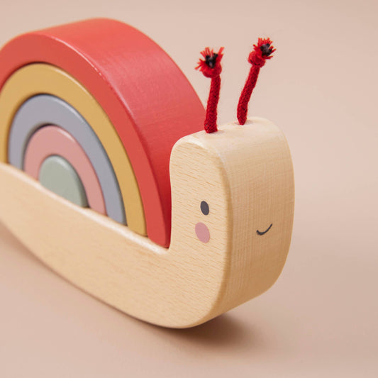 Just Bee Kids Wooden Snail Stacker Toy (FSC)
