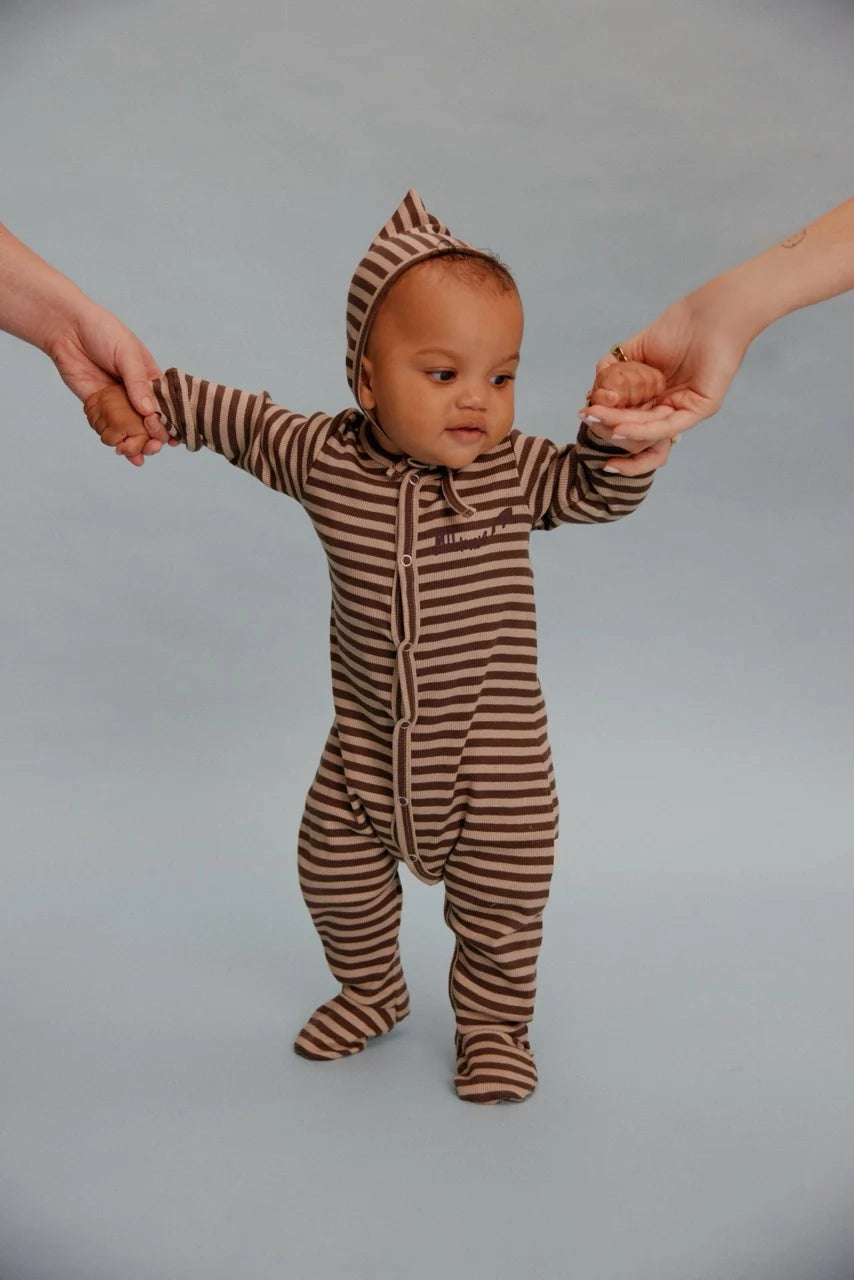 Milking It Acorn Stripe Onesie