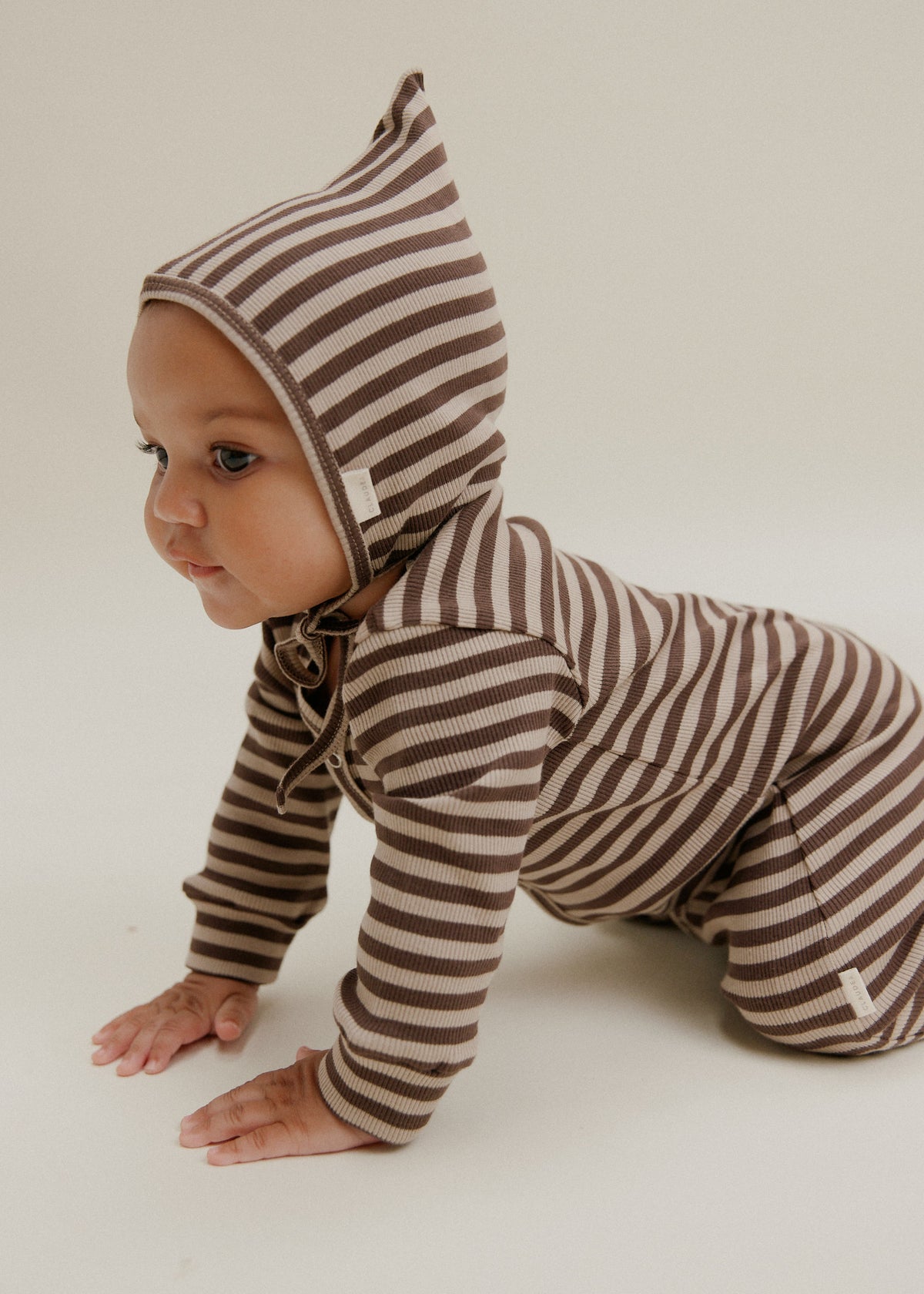 Pixie Acorn Stripe Bonnet