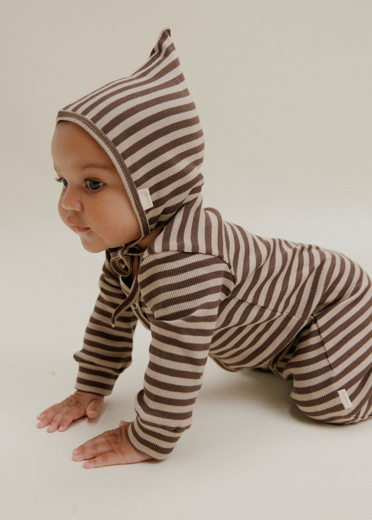 Pixie Acorn Stripe Bonnet