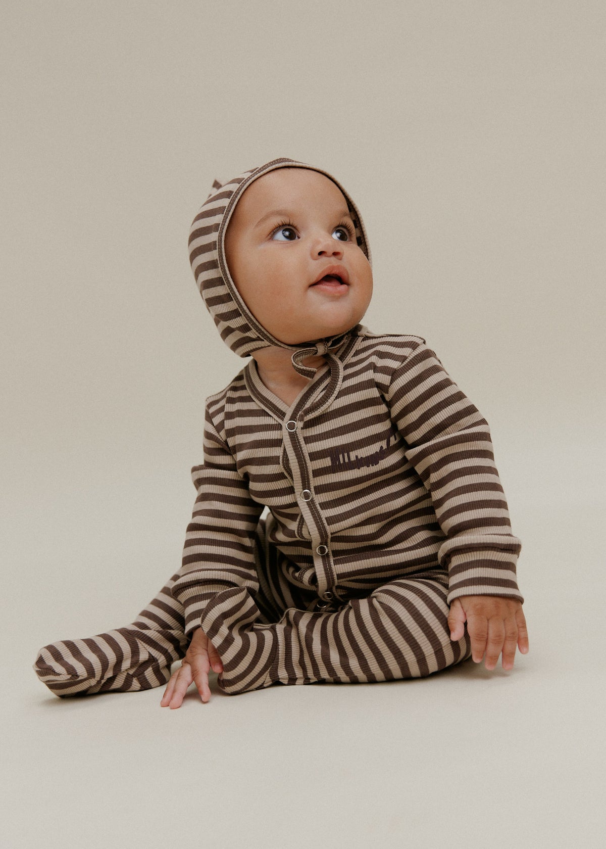 Milking It Acorn Stripe Onesie