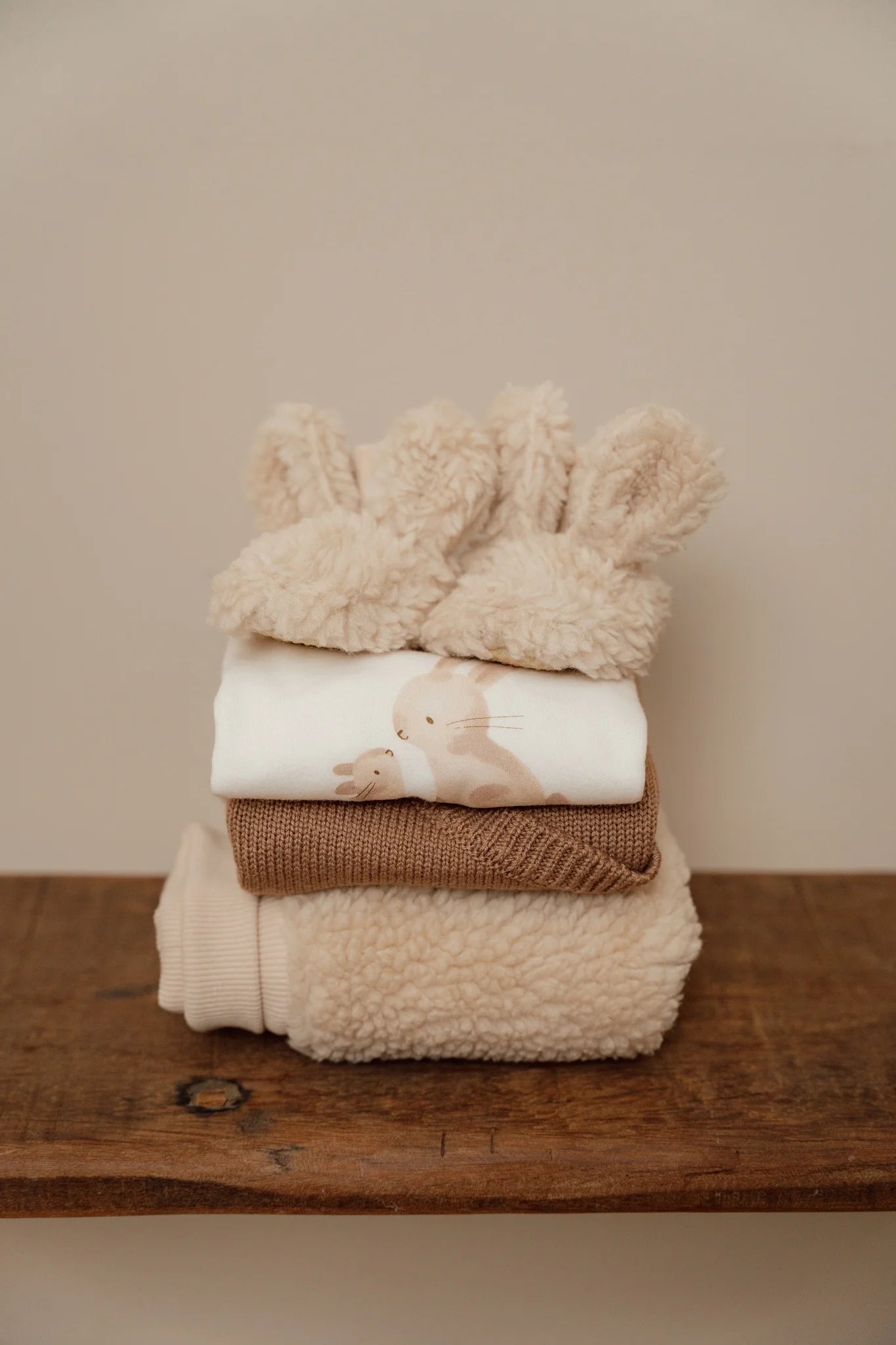 Knitted Cardigan Wrap - Brown