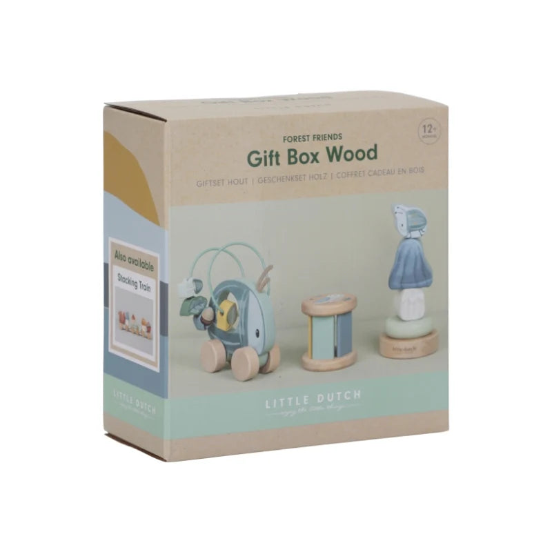 Little Dutch Wooden Toy Gift Set - Forest Friends - 3 Sensory Toys