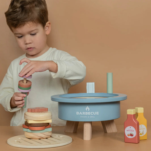 Little Dutch - Wooden Barbecue Toy Set - Wilf & Friends