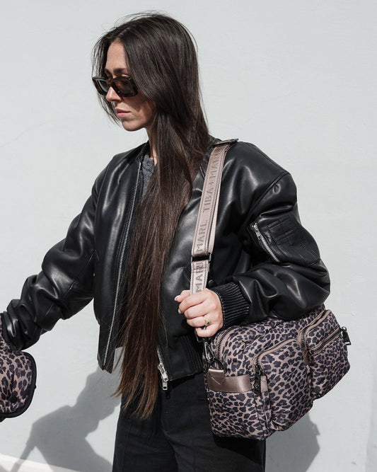Axel Buggy Organiser / Changing Bag Brown Tonal Leopard