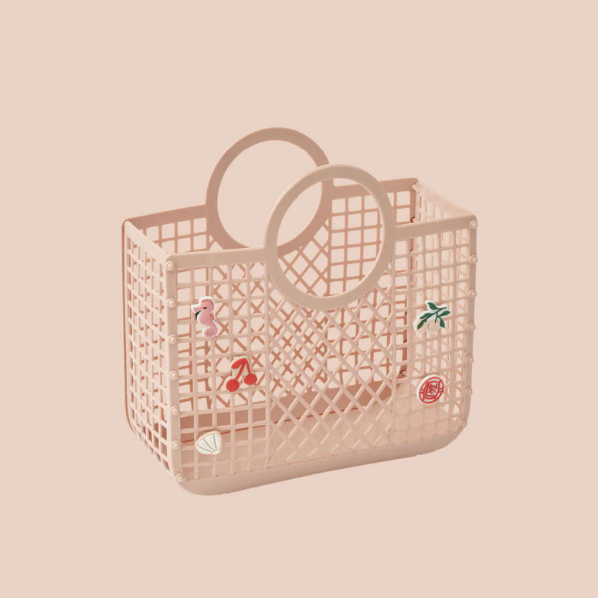Liewood Samantha Basket / Beach Bag With Charms - Rose