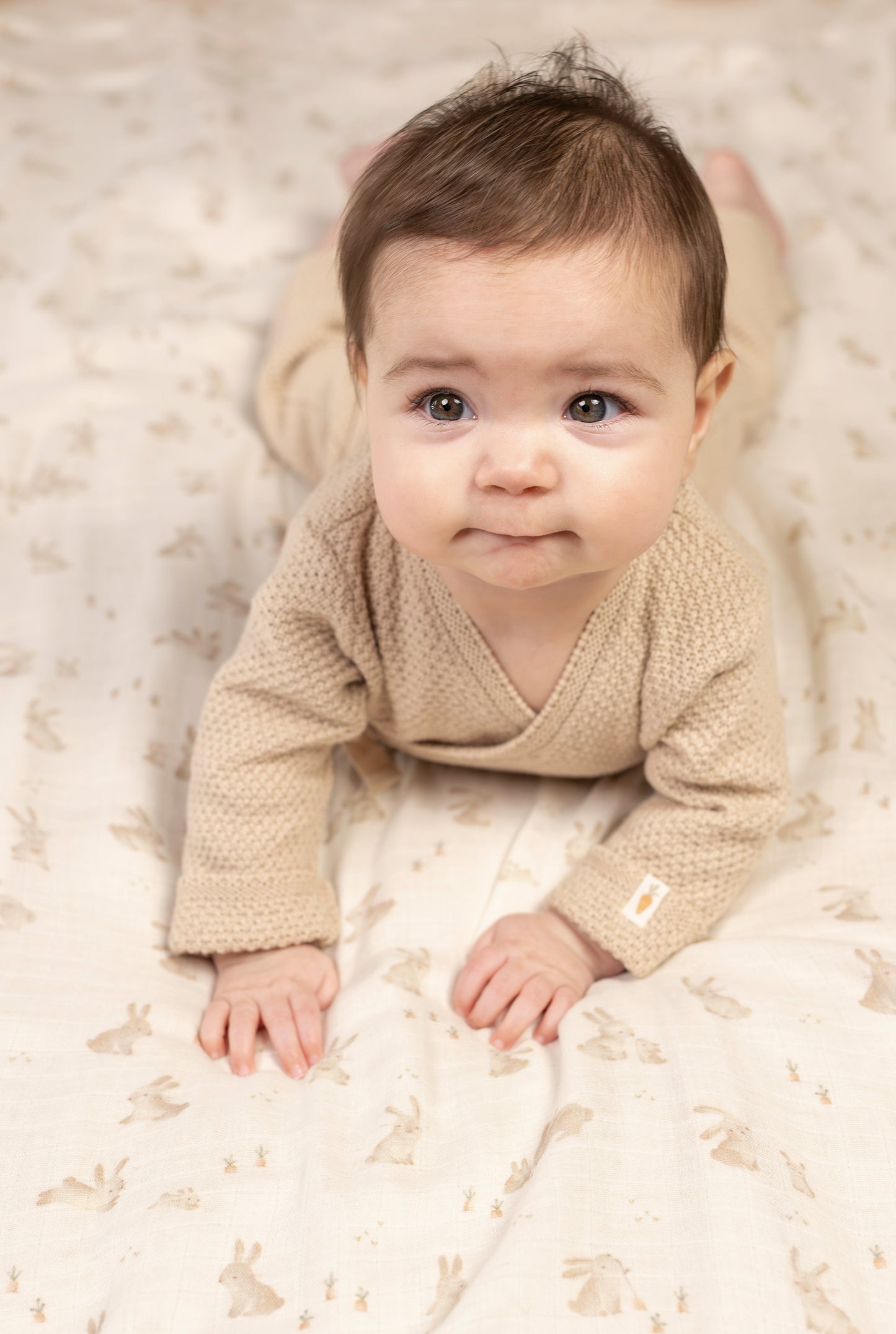 Knitted Wrap One Piece - Sand