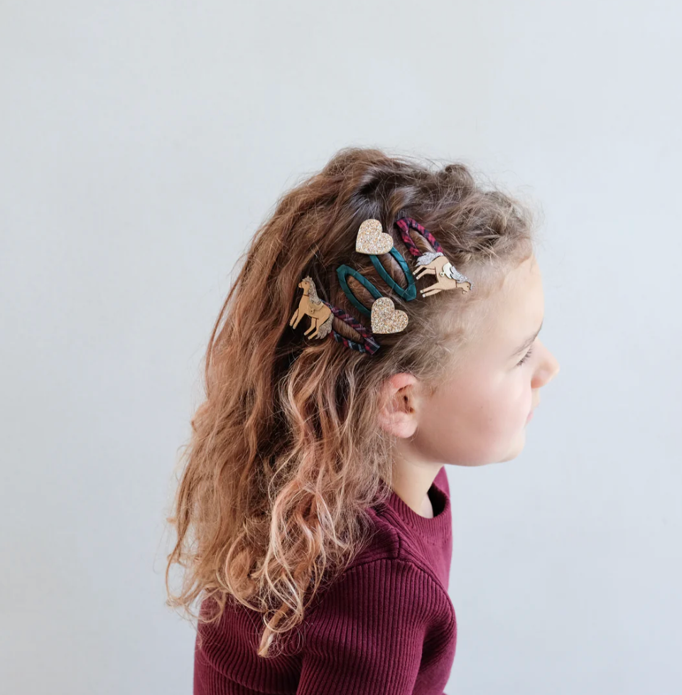 Mimi & Lula Horsey Clic Clac Hair Clips - Set of 4