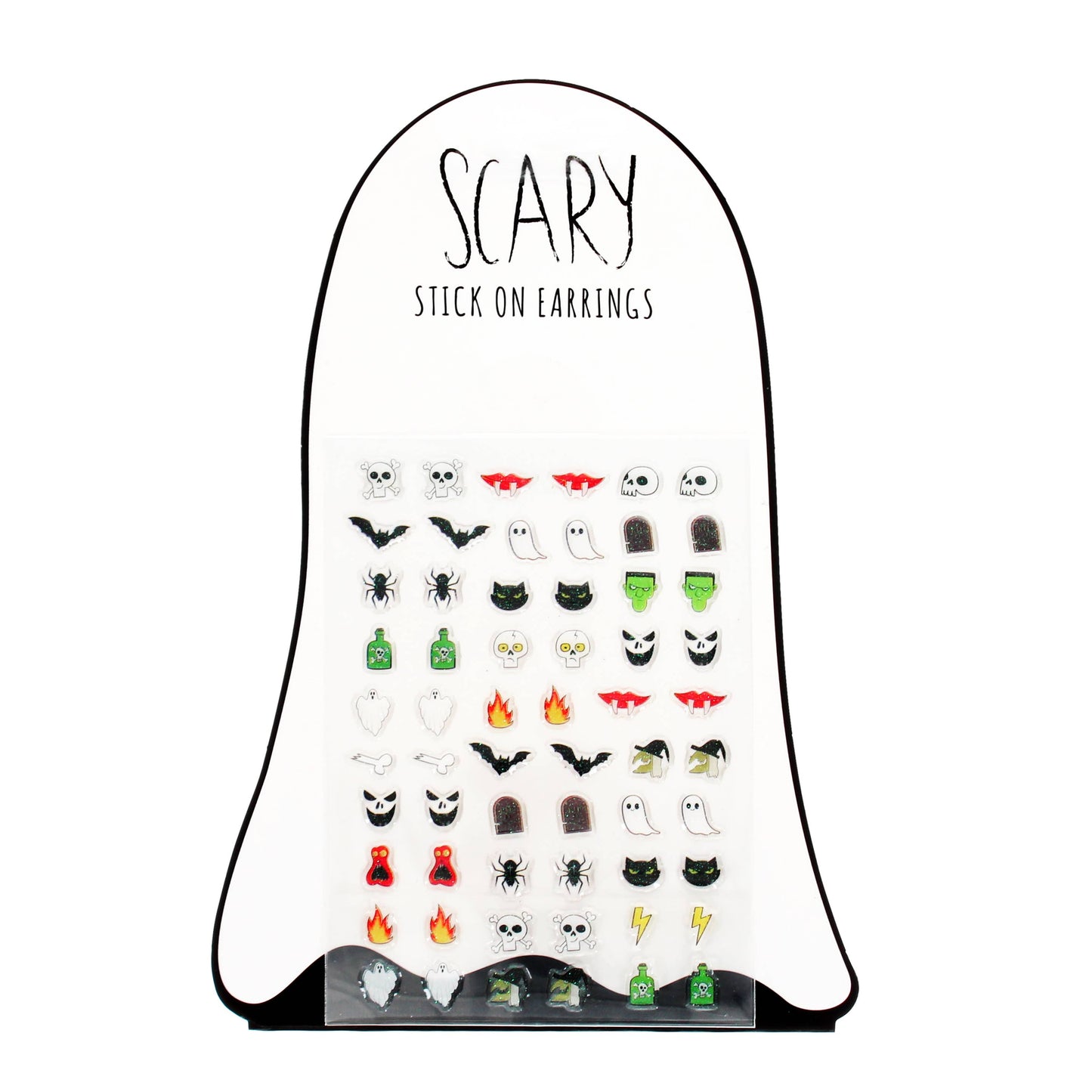 Stick On Earrings (30 pairs) - Spooky Halloween