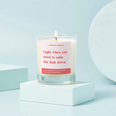 Light when you need to calm the f*** down candle
