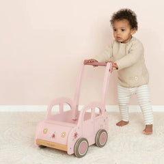 Little Dutch - Baby Walker Pink Car Wagon
