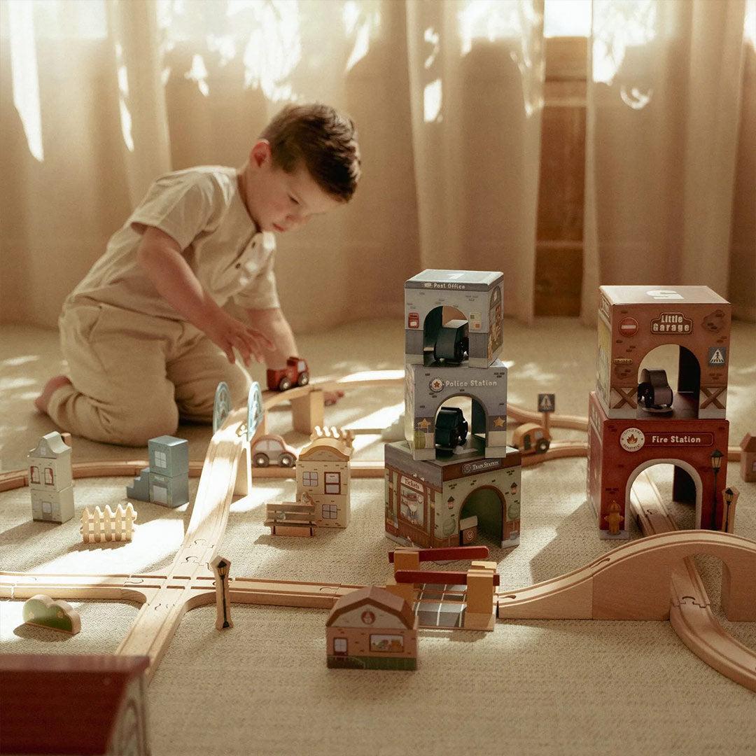 Little Dutch Stacking Blocks with 6 Cars