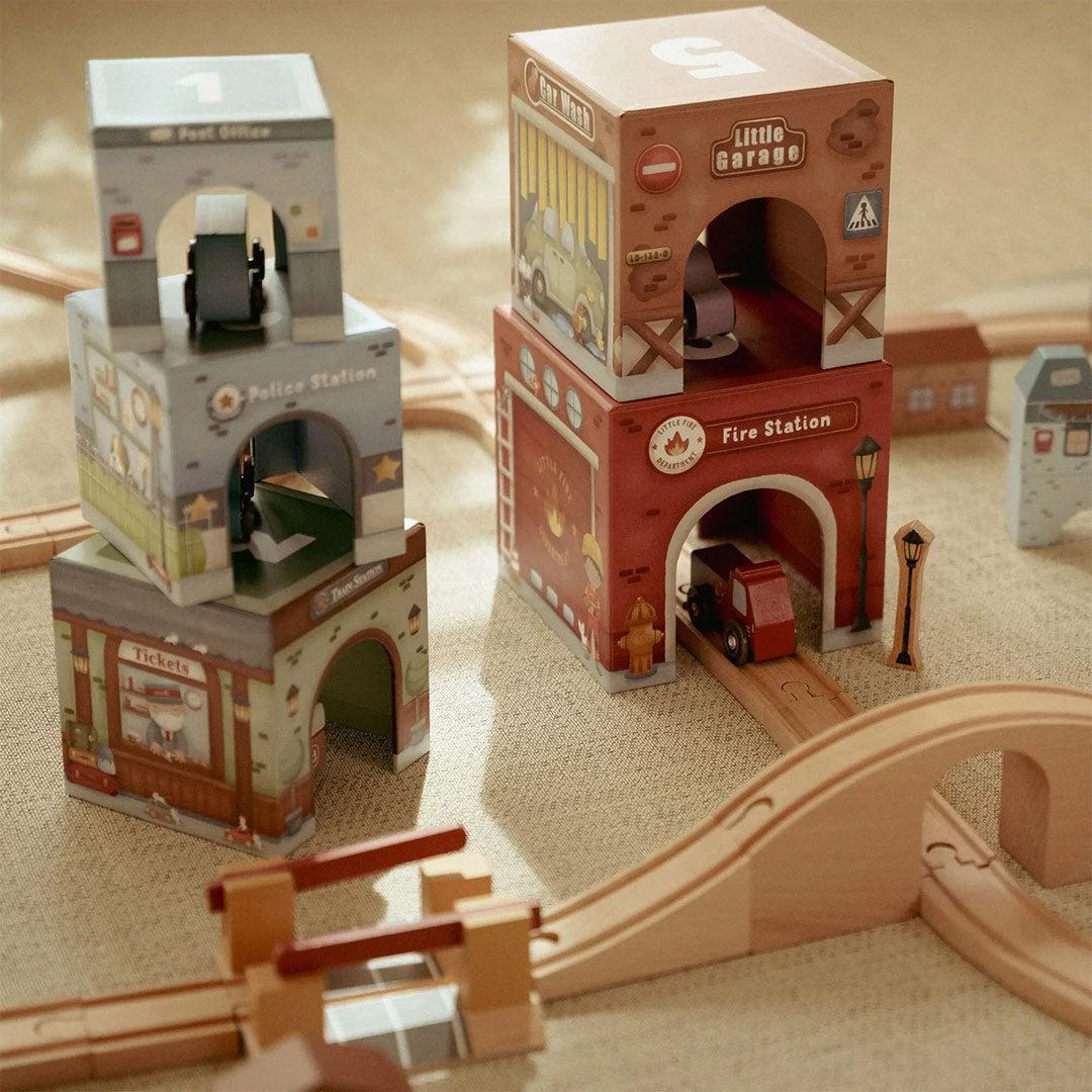 Little Dutch Stacking Blocks with 6 Cars