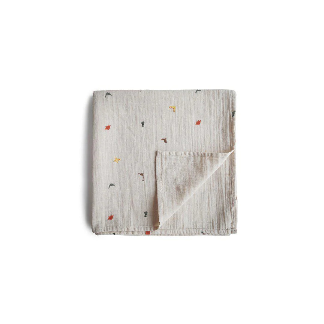 Organic Cotton Swaddle Blanket - Dinosaurs