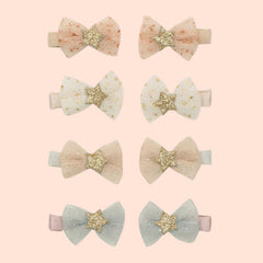 Mimi & Lula Tutu Bow Mini Hair Clips - Set of 8