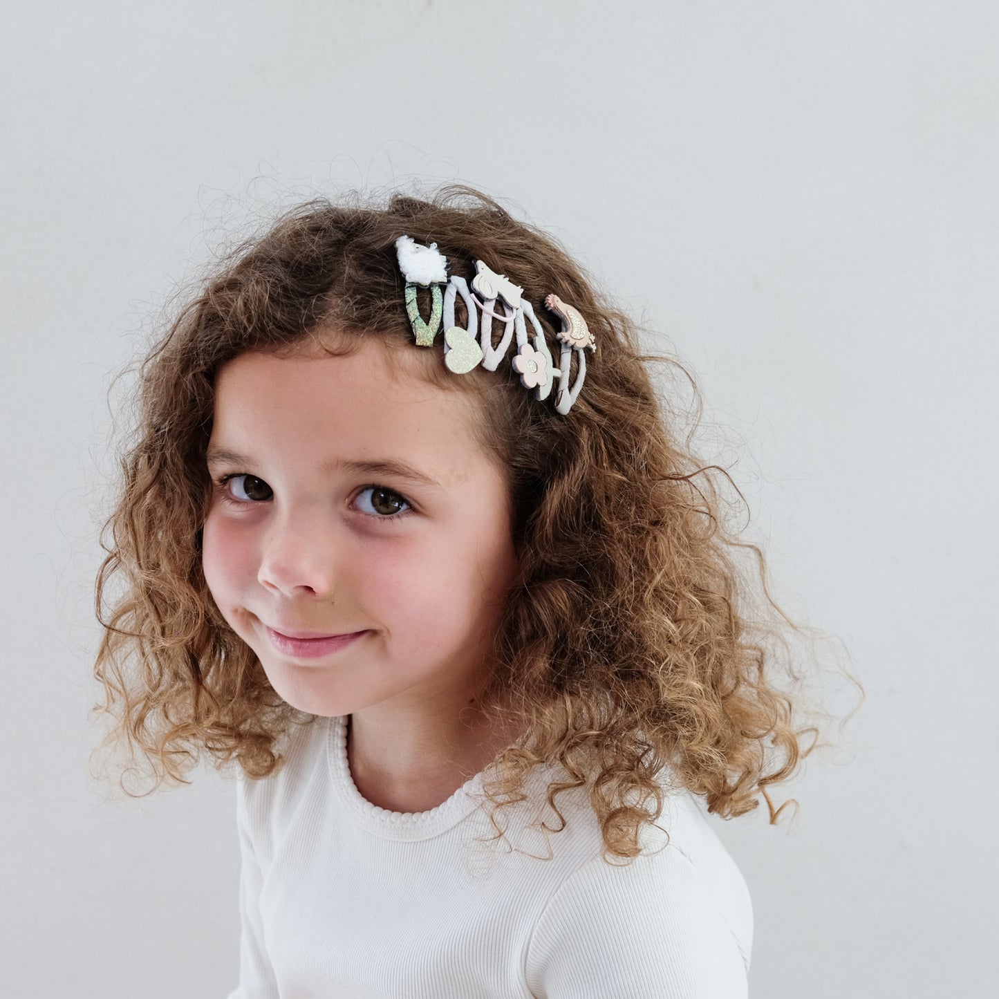 Mimi & Lula Farm Animal Mini Clic Clac Hair Clips - Set of 5
