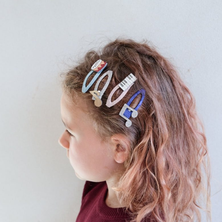 Mimi & Lula Music Clic Clac Hair Clips - Set of 4