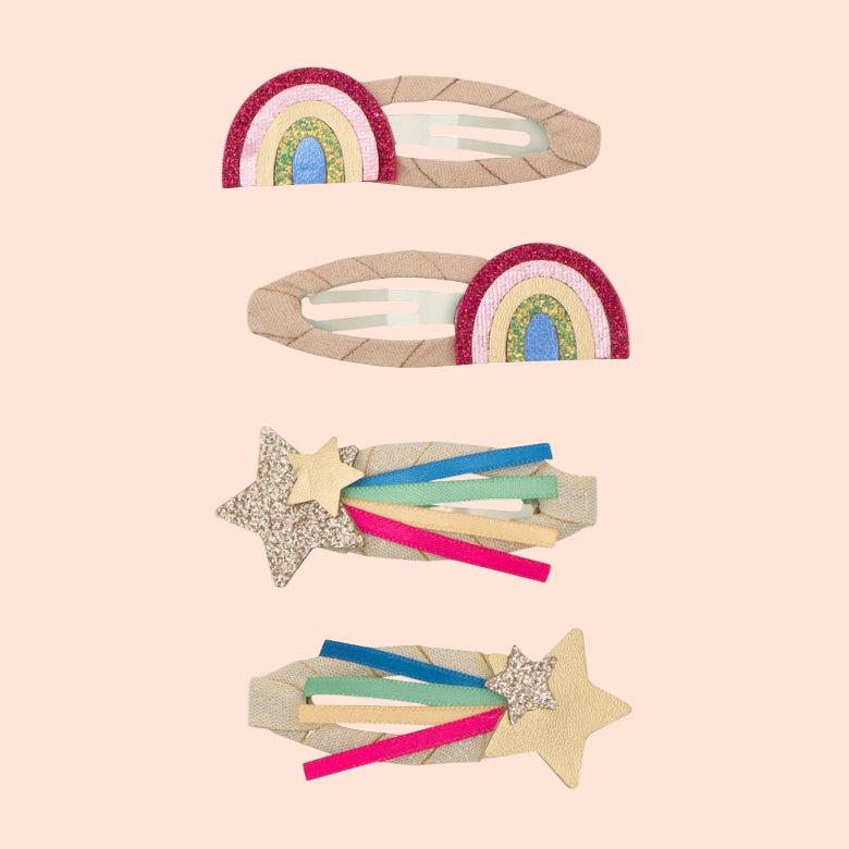 Mimi & Lula Disco over the Rainbow Clips - Set of 4