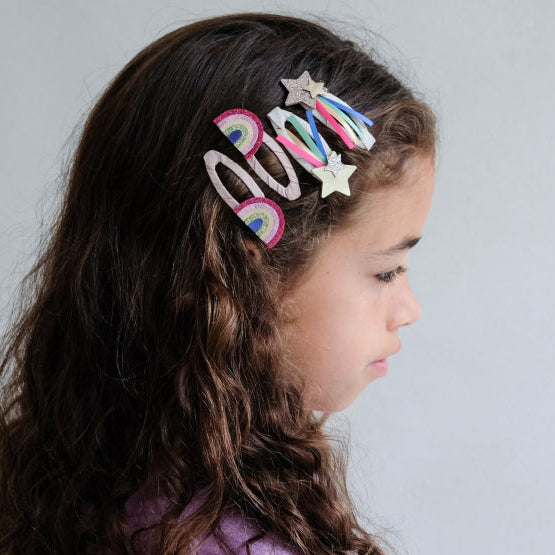 Mimi & Lula Disco over the Rainbow Clips - Set of 4